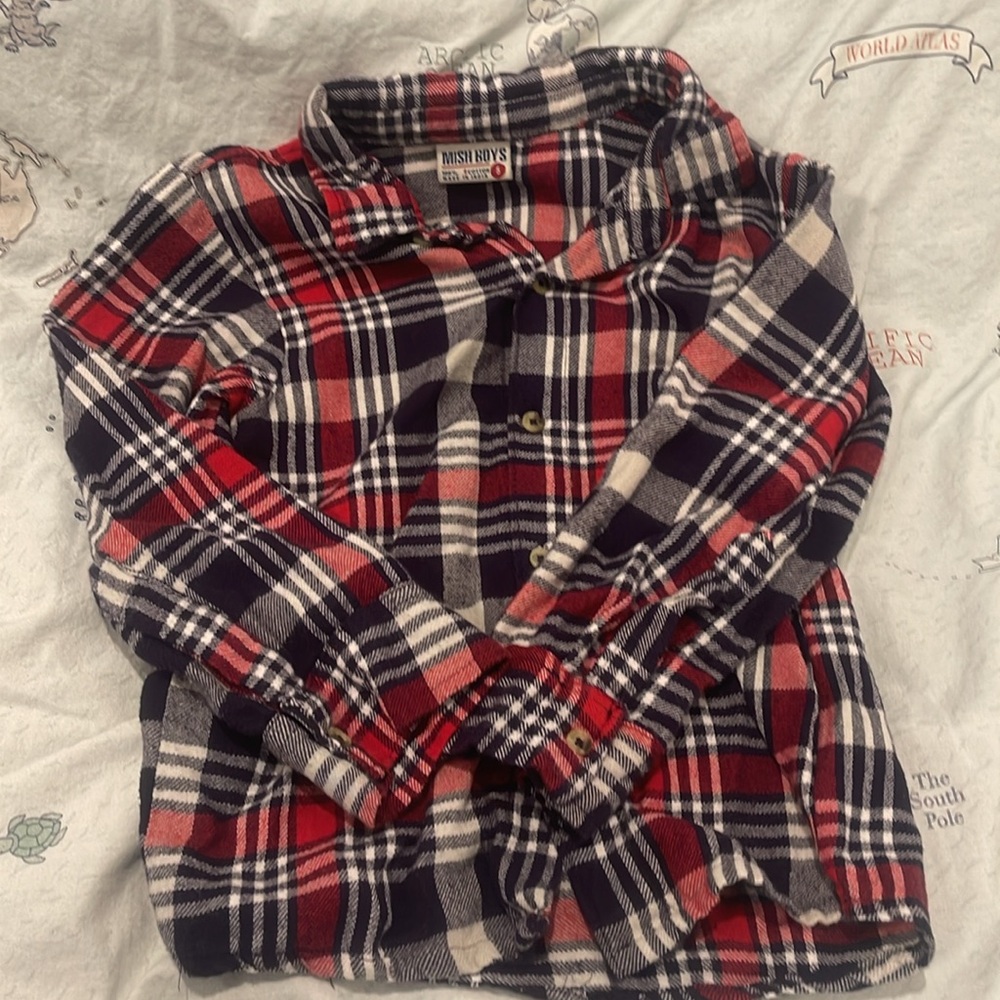 Plaid Button Down Shirt for Kids - Picture 2 of 3
